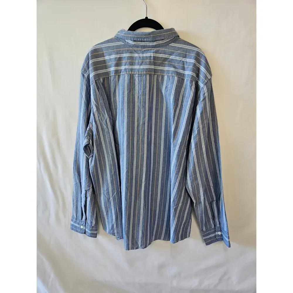 Levi's Long Sleeve Shirts Office Stripes Plaid Button Up Blue Green XXL Bundle